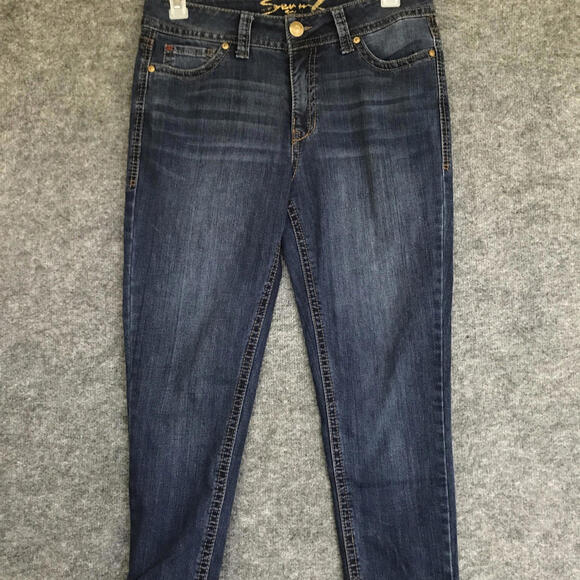 Seven7 Denim - Seven 7 Tummyless High Rise Skinny Women's Size 12 Blue 5-Pocket Denim Jeans